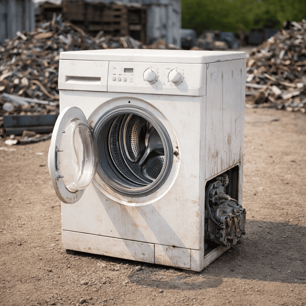 Old washing machine scrap