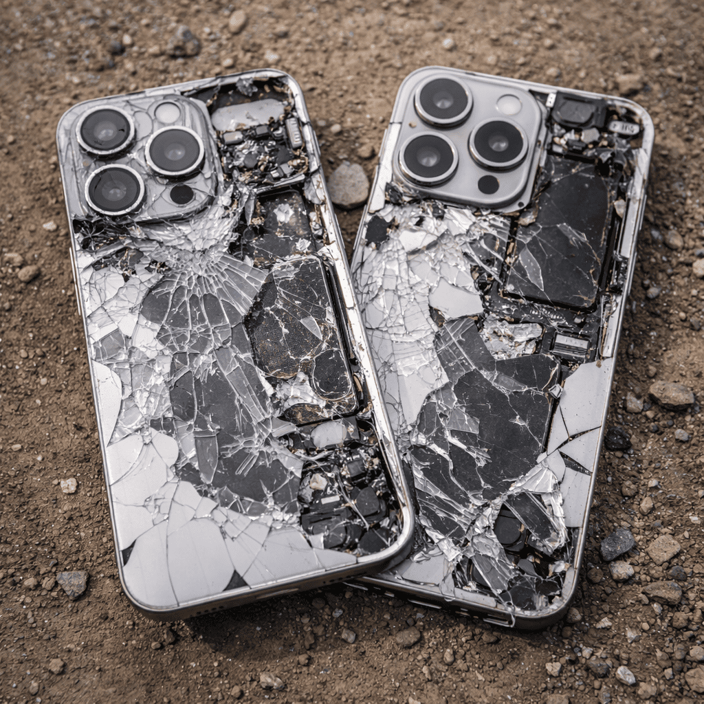 Broken phones scrap